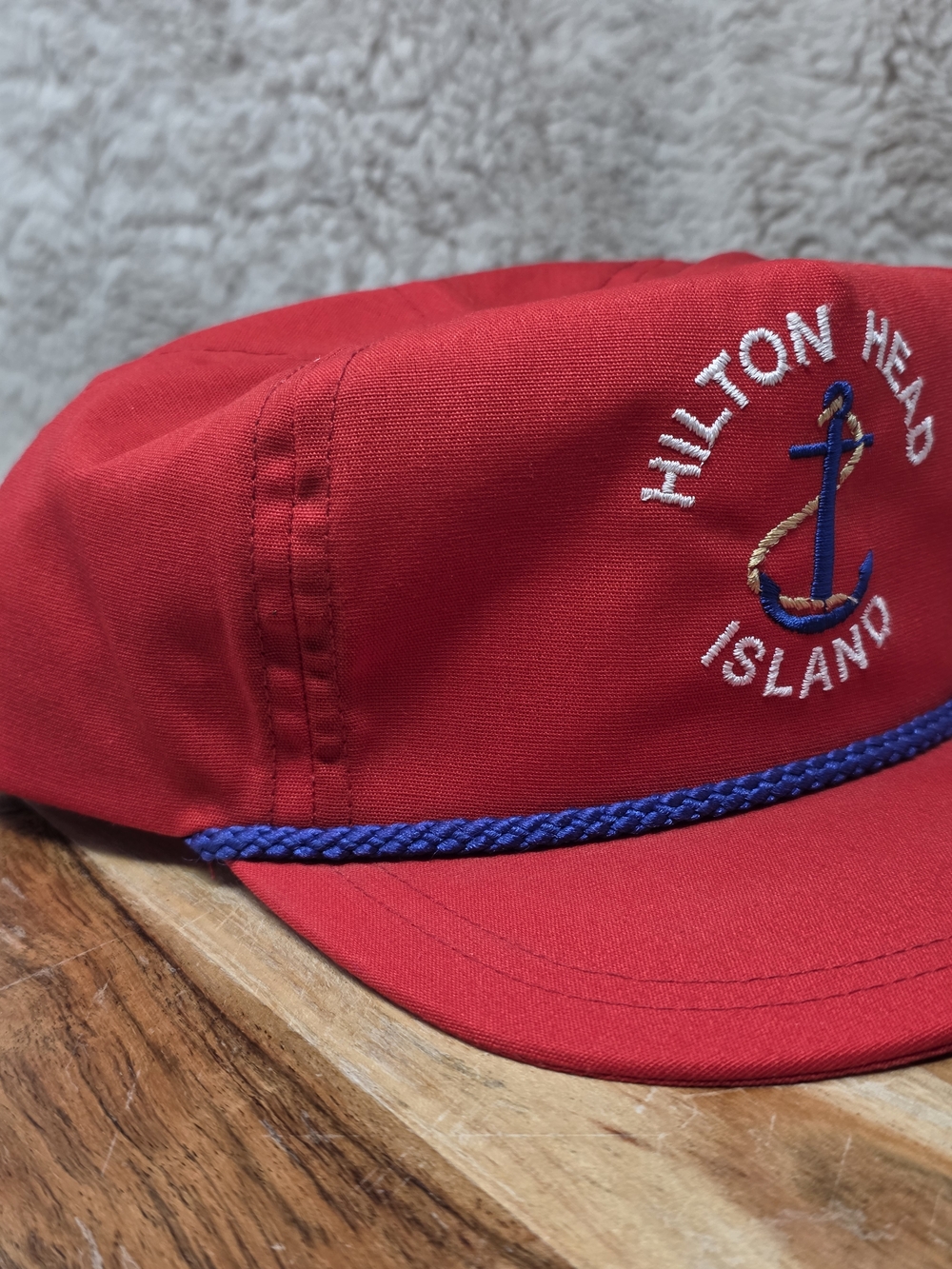 Red Nautical Rope Cap - Picture 2 of 5